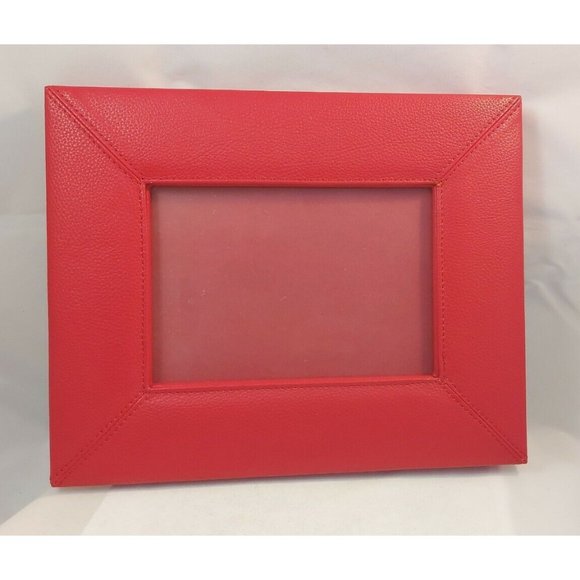 NEW CAMPO MARZIO ROMA 1933 Red Pebble Leather Frame 8x10 NIB - Picture 7 of 8